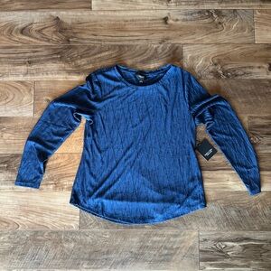 Simply Vera Wang Long Sleeve Top - Blue
